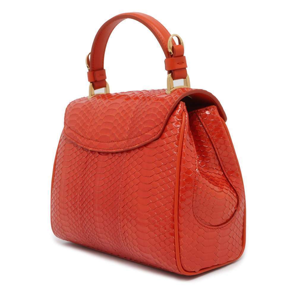 Tod's T Timeless Python 2way Shoulder Bag Orange - image 2